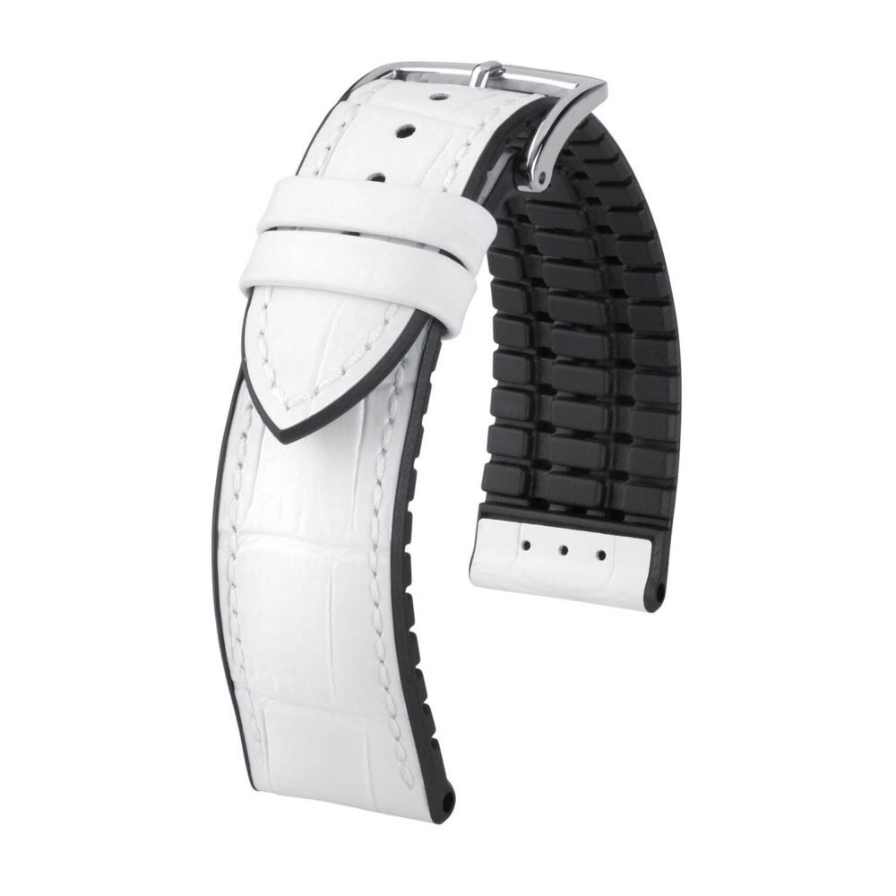 Hirsch Paul White Alligator Embossed Performance Watch Band