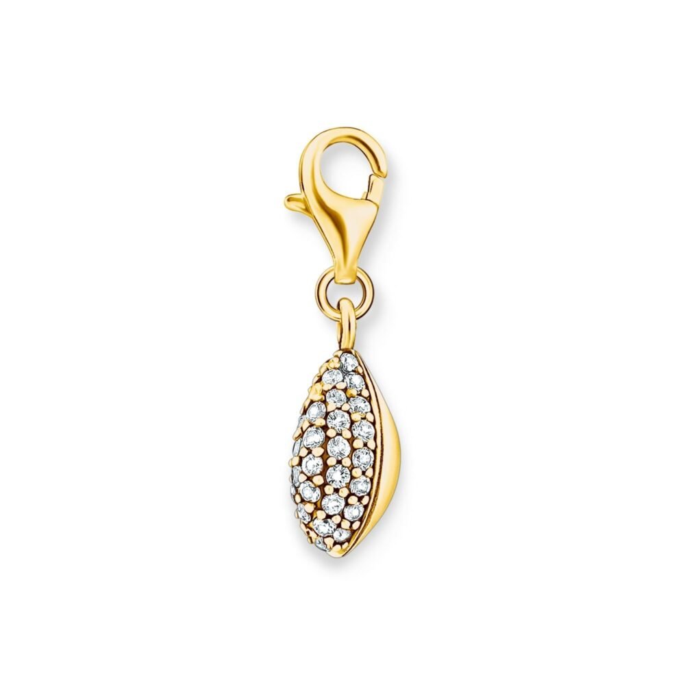Thomas Sabo Charm pendant shell with white stones gold - Image 2