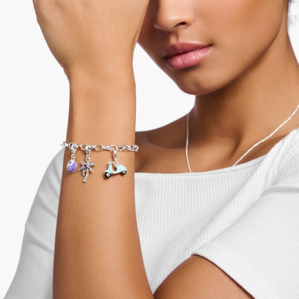 THOMAS SABO Charm Pendant Ying Yang Violet - Image 3