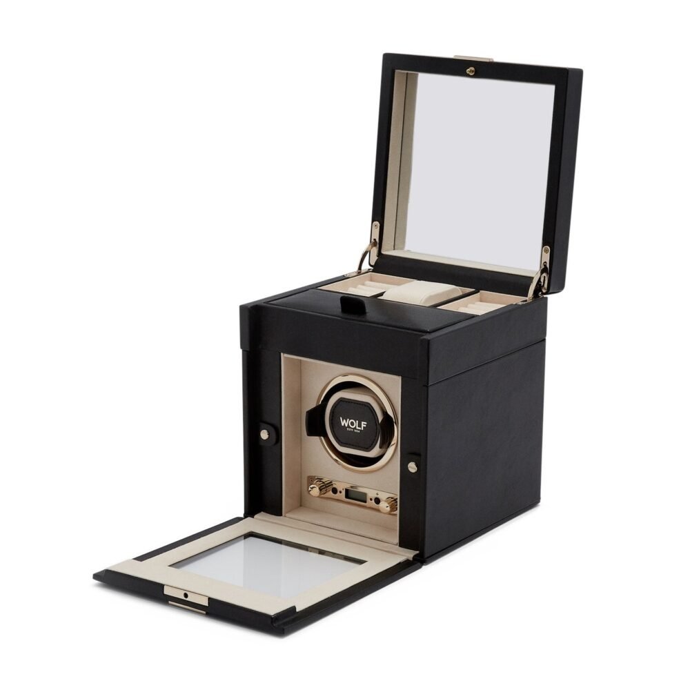 Wolf Palermo Single Watch Winder Black - Image 3