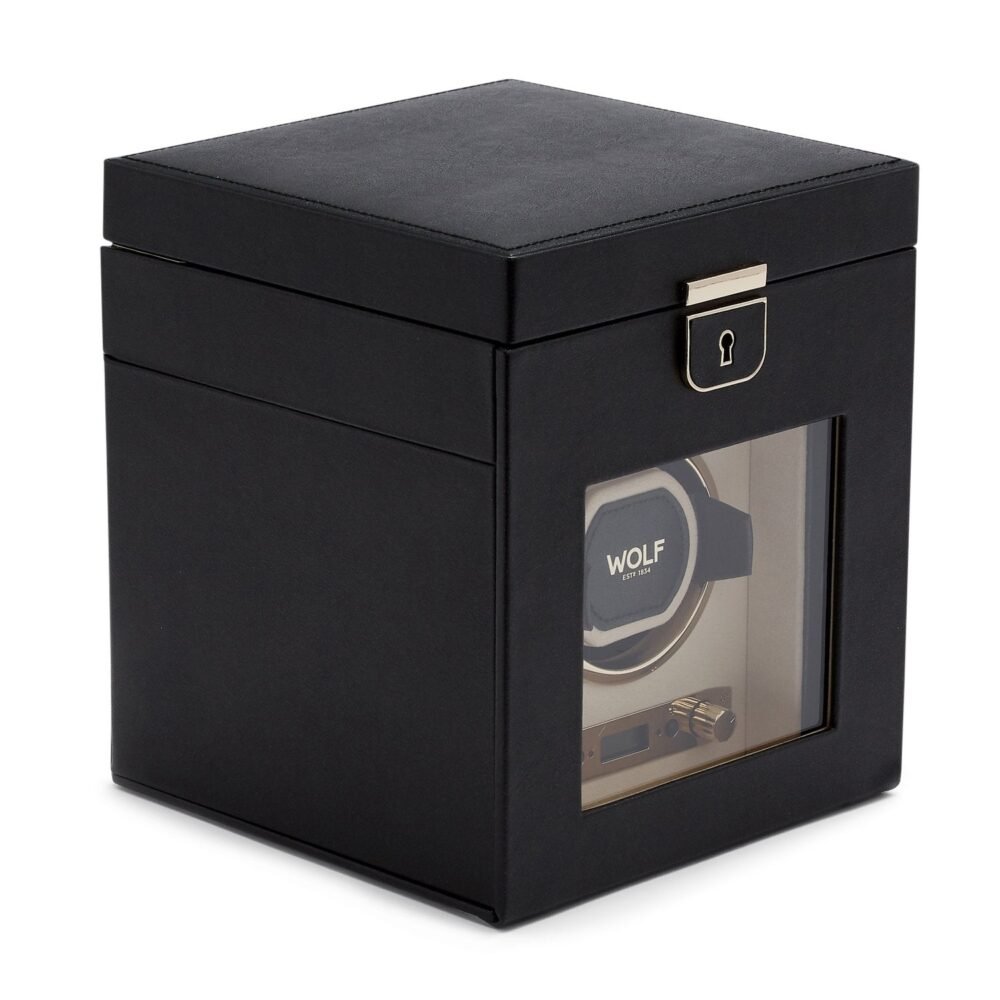 Wolf Palermo Single Watch Winder Black - Image 4