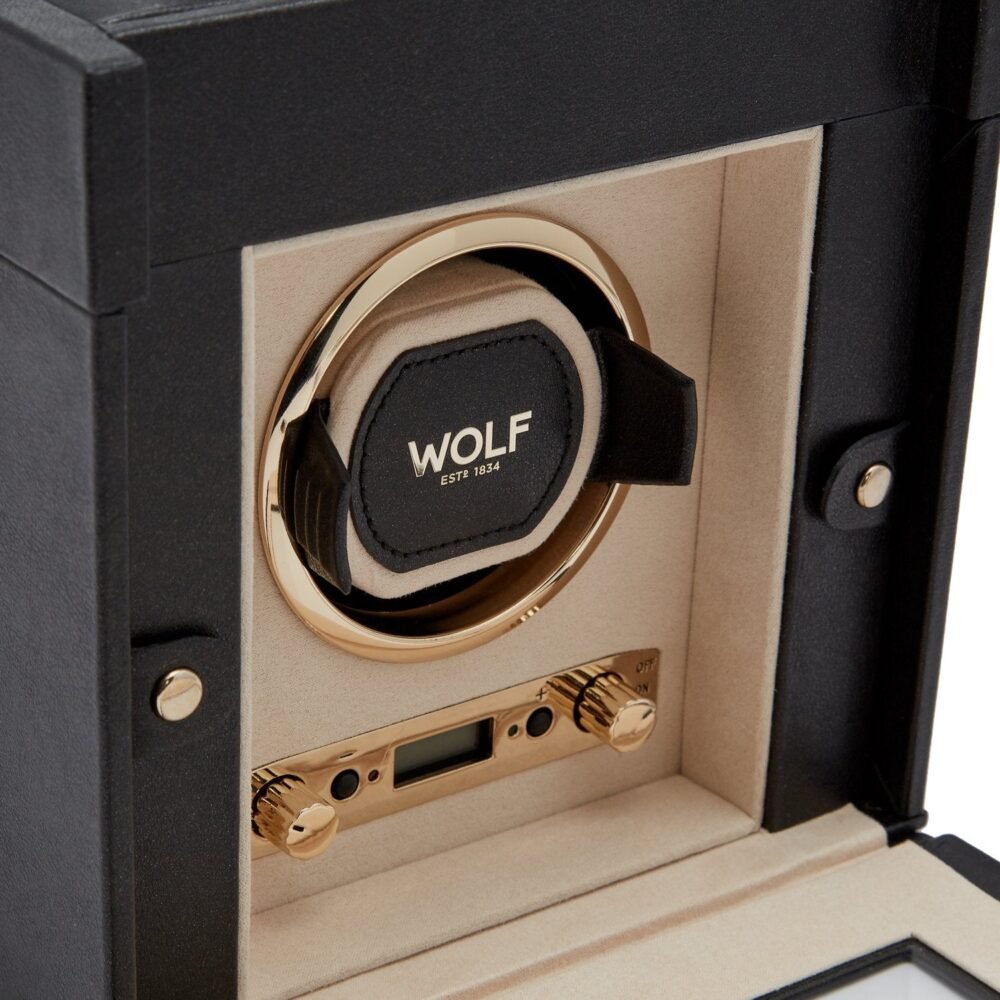 Wolf Palermo Single Watch Winder Black - Image 7