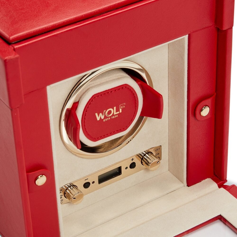 Wolf Palermo Single Watch Winder Red - Image 4