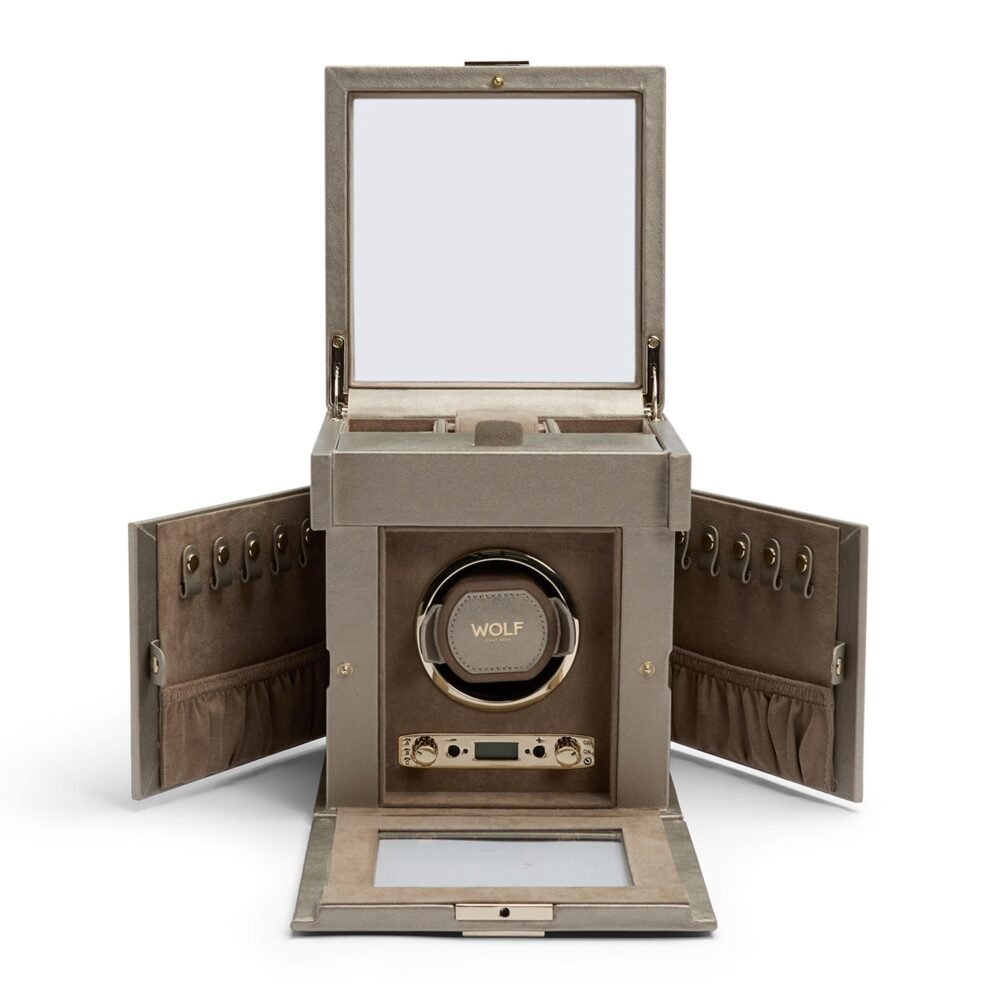 Wolf Palermo Single Watch Winder Pewter - Image 3