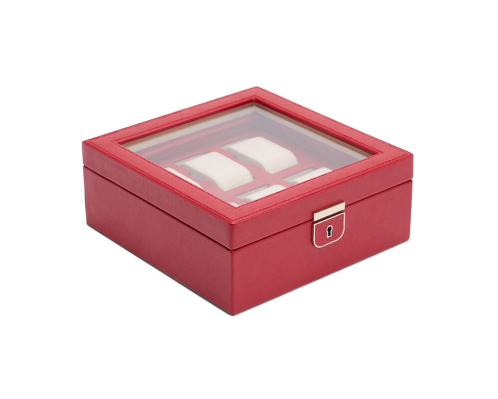 Wolf Palermo 6 Piece Watch Box Red - Image 4