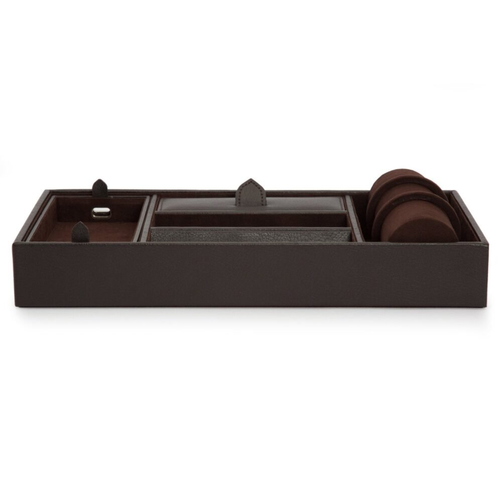 Wolf Blake Valet Tray with Cuff Brown - Image 2
