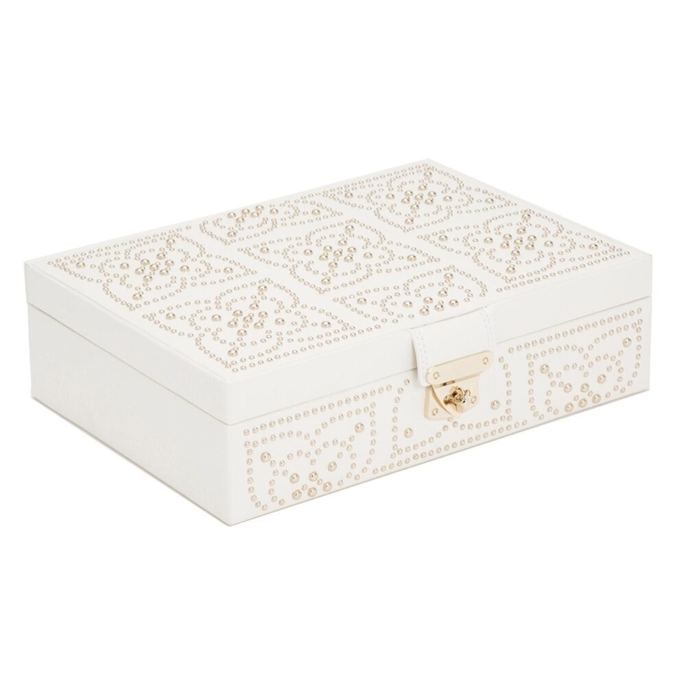 Wolf Marrakesh Flat Jewellery Box Cream - Image 3