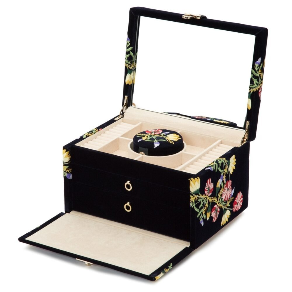 Wolf Zoe Medium Jewellery Box Indigo - Image 3