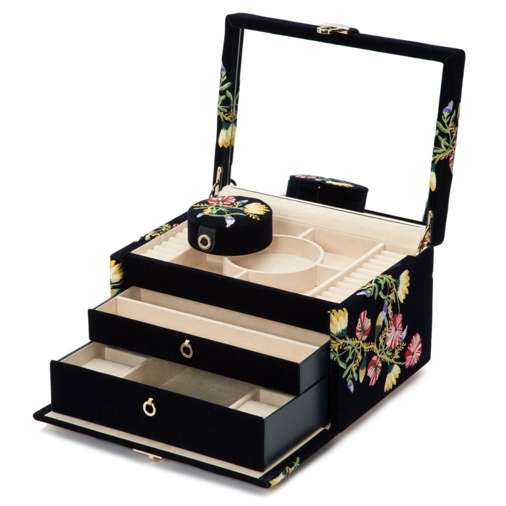 Wolf Zoe Medium Jewellery Box Indigo - Image 5