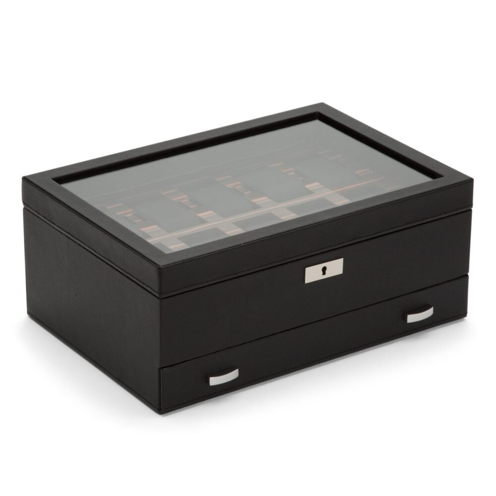 Wolf Roadster 10P Watch Box W/ Drawer Black - Image 5