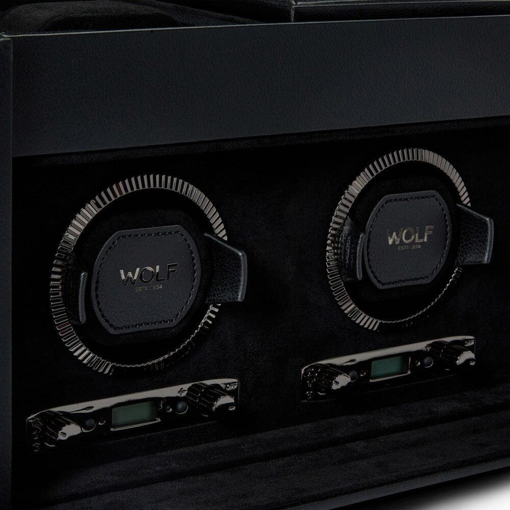 Wolf British Racing Triple Watch Winder with Storage Black - Image 6