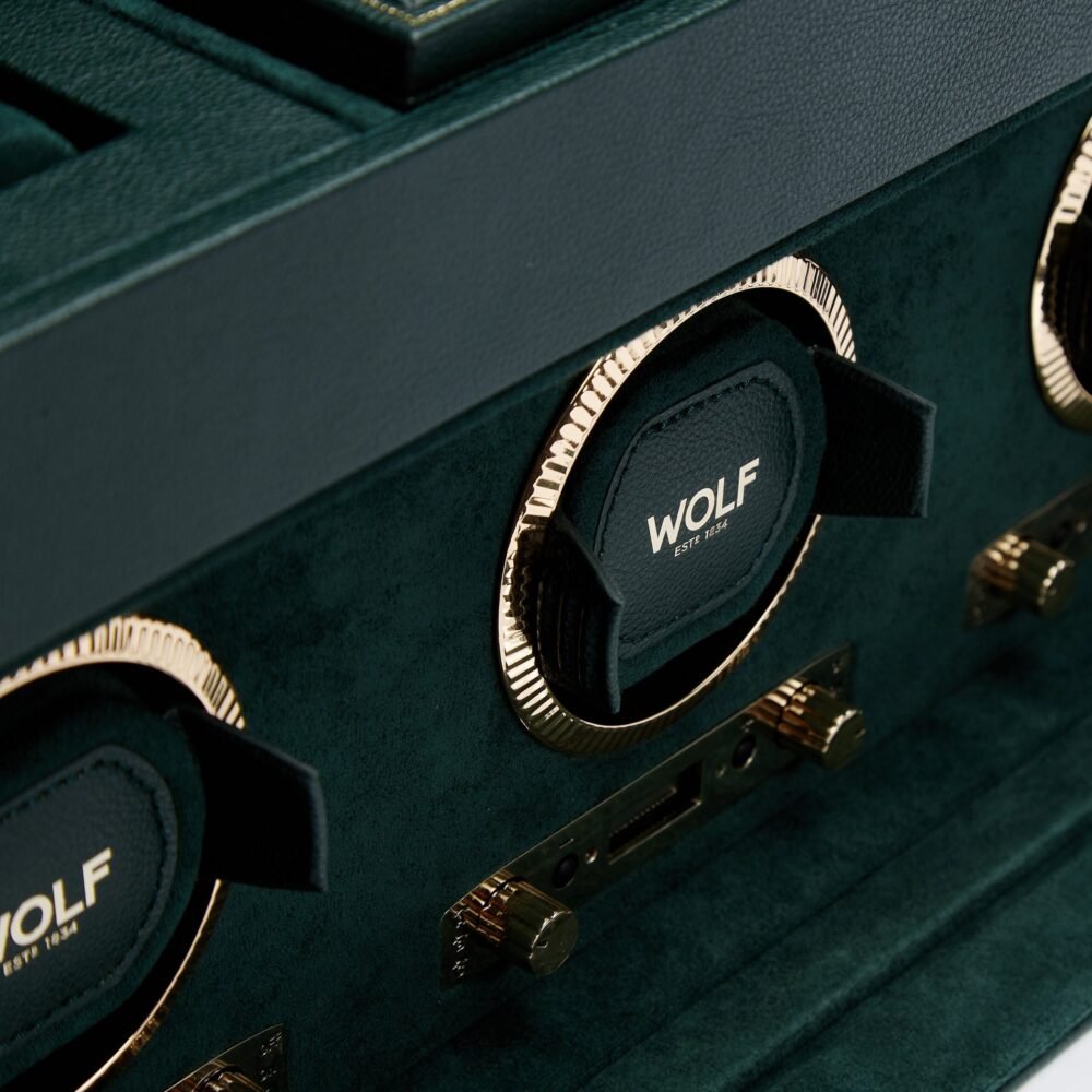 Wolf Brit Racing Green Triple Watch Winder - Image 3