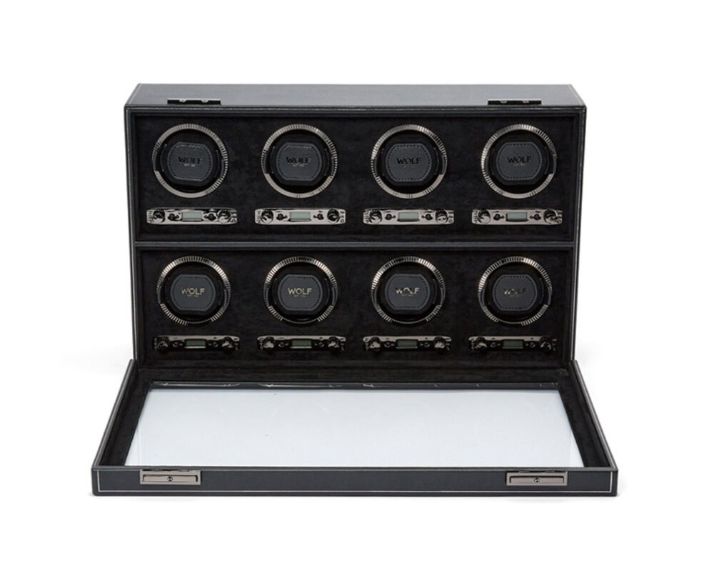 Wolf British Racing 8 Piece Watch Winder Black - Image 2