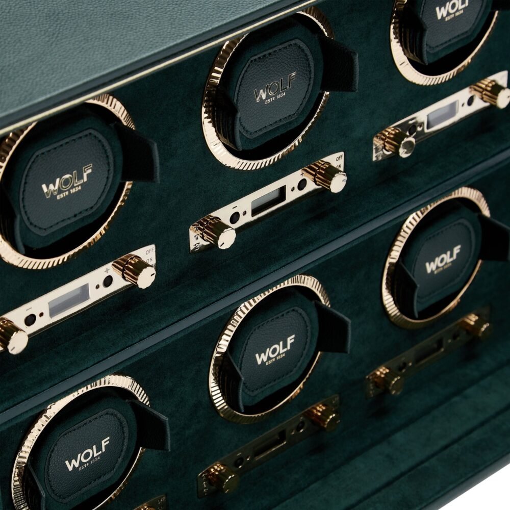 Wolf British Racing Green 8Pc Watch Winder - Image 2