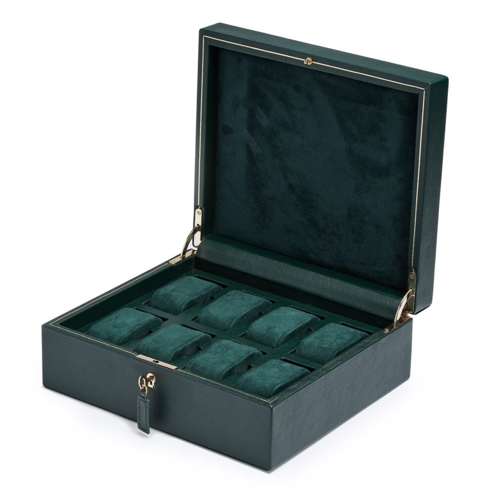 Wolf British Racing Green 8 Pc Watch Box - Image 2