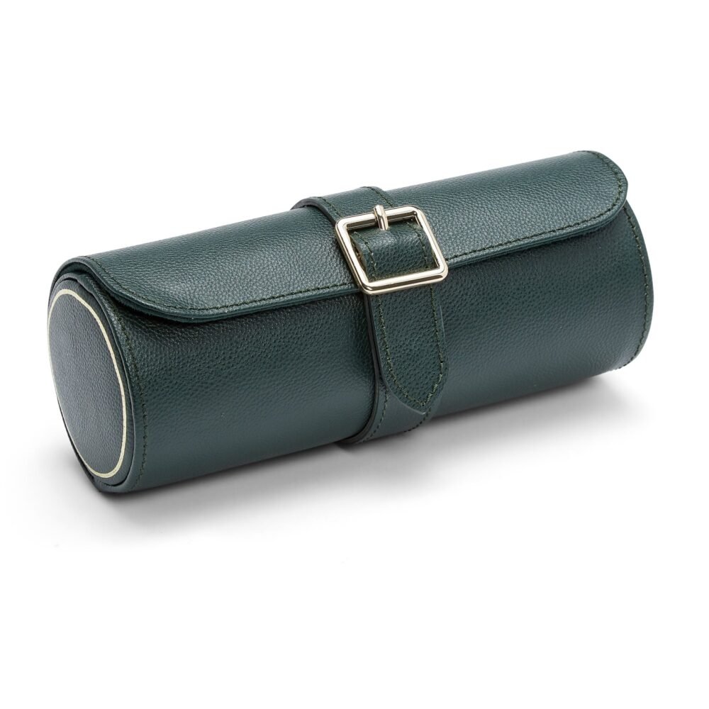 Wolf British Racing Green Triple Watch Roll - Image 4