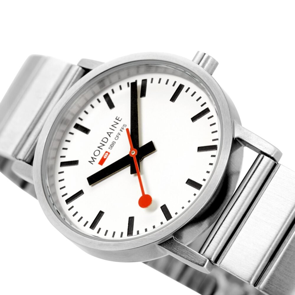 Mondaine Official Classic 36mm Silver Stainless Steel watch - Image 4