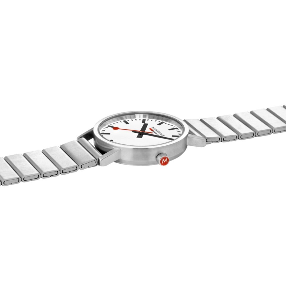 Mondaine Official Classic 36mm Silver Stainless Steel watch - Image 5