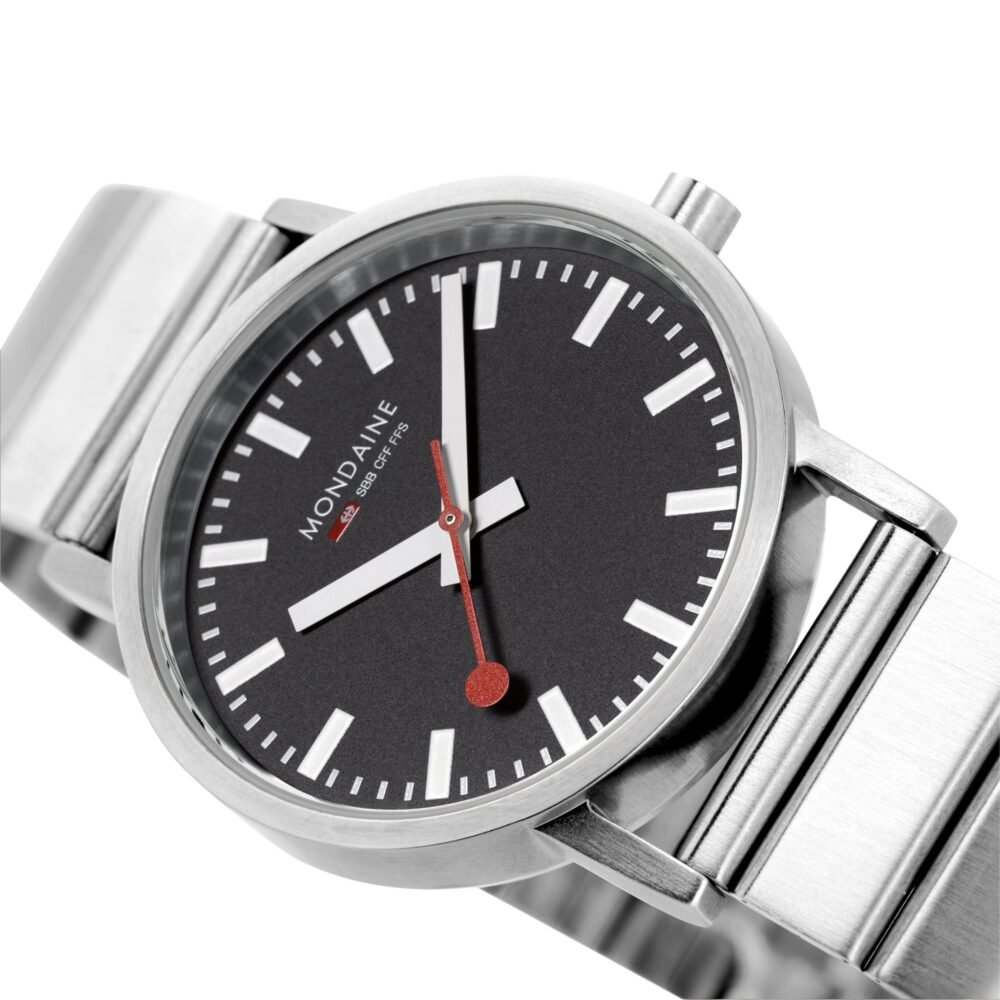 Mondaine Official Classic 36mm Silver Stainless Steel watch - Image 4