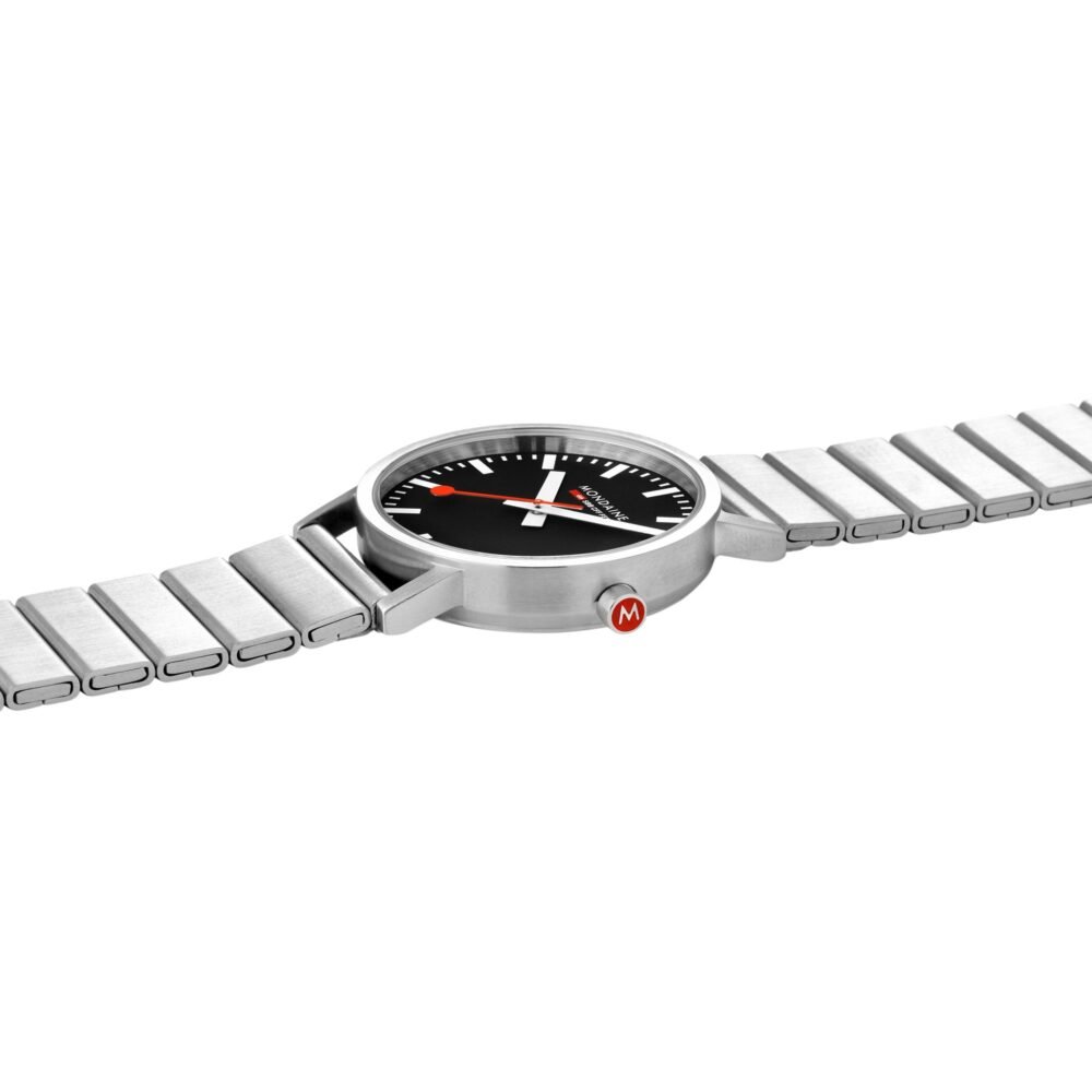 Mondaine Official Classic 36mm Silver Stainless Steel watch - Image 5