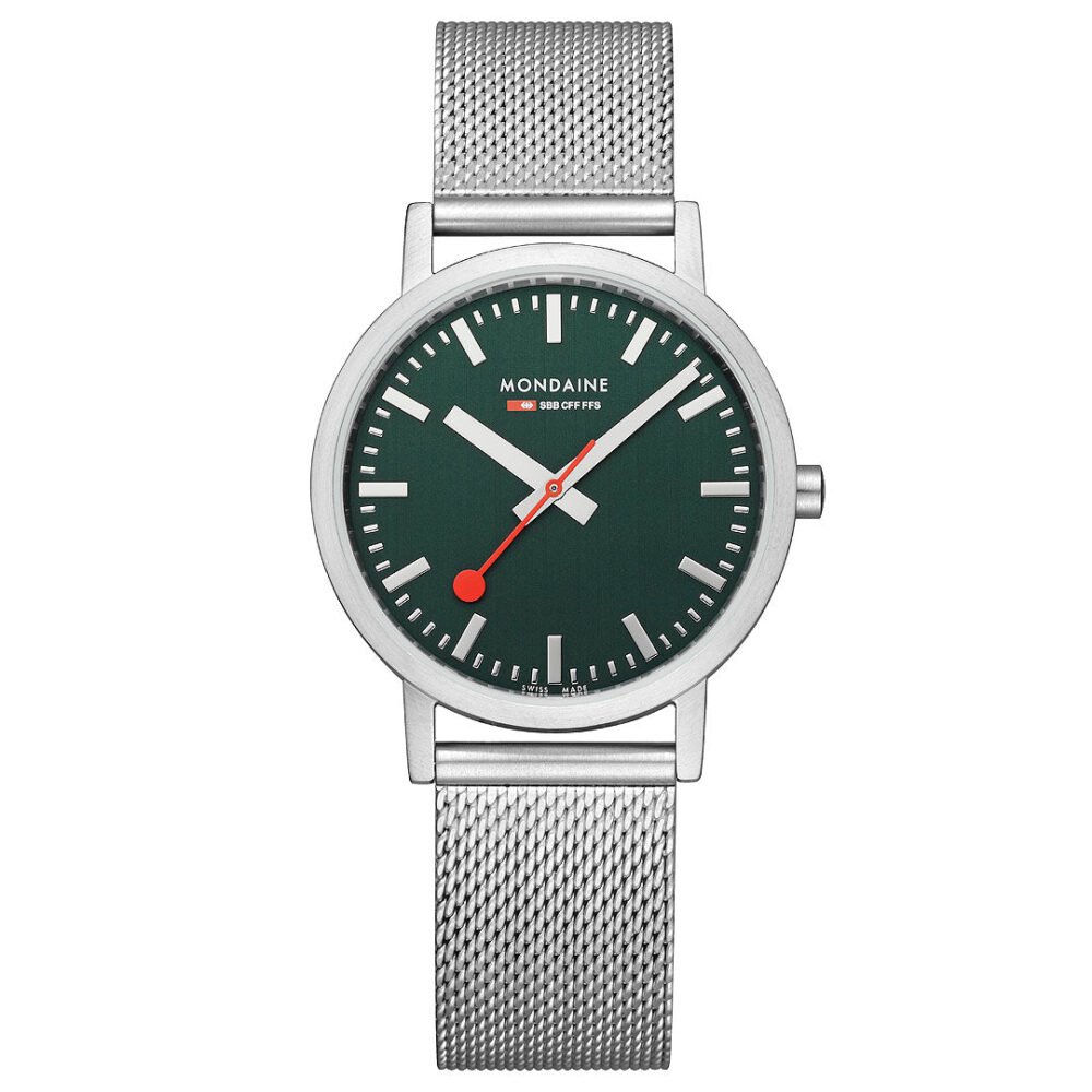 Mondaine Official Swiss Railways Classic Green 36mm Watch - Image 5