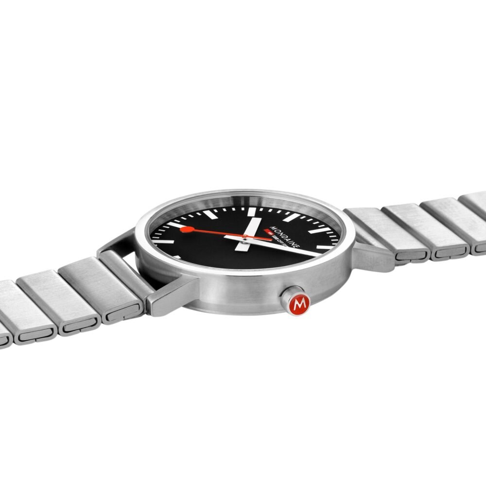 Mondaine Official Classic 40mm Silver Stainless Steel watch - Image 5