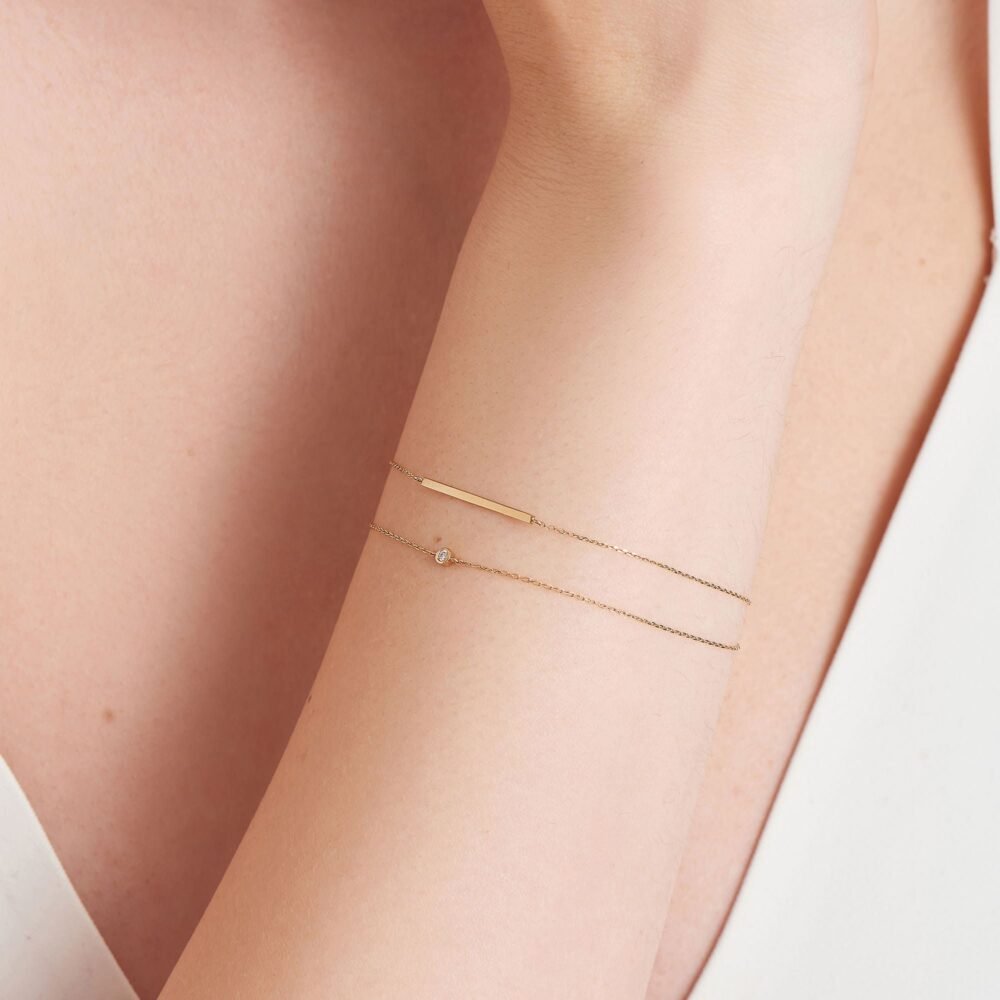 Ania Haie 14kt Gold Solid Bar Bracelet - Image 5