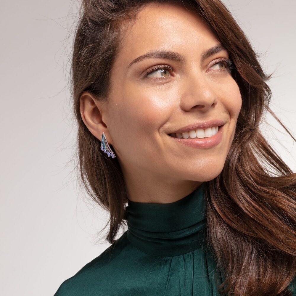Thomas Sabo Earrings Bright Silver-coloured Hummingbird Wing - Image 2