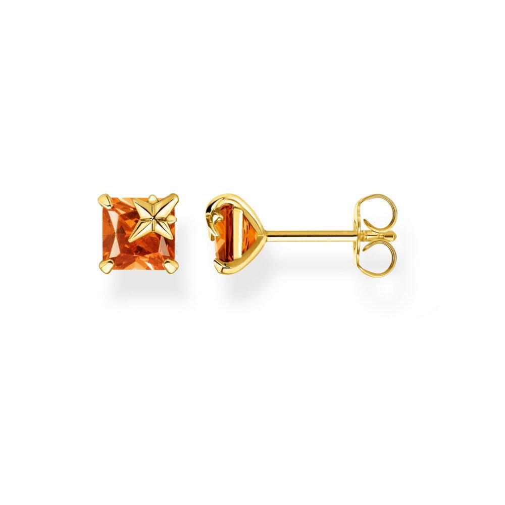 Thomas Sabo Ear Studs Orange Stone