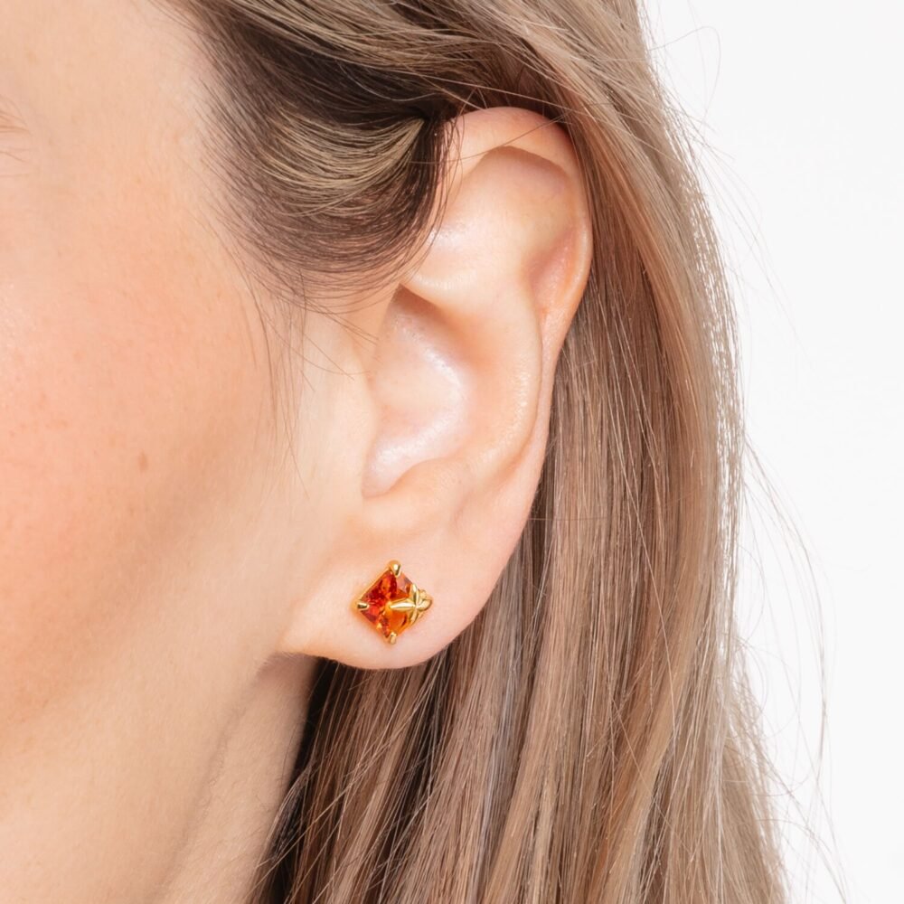 Thomas Sabo Ear Studs Orange Stone - Image 2