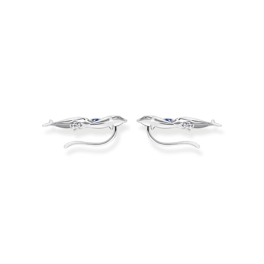 Thomas Sabo Ear climber dolphins with blue stones - Image 2
