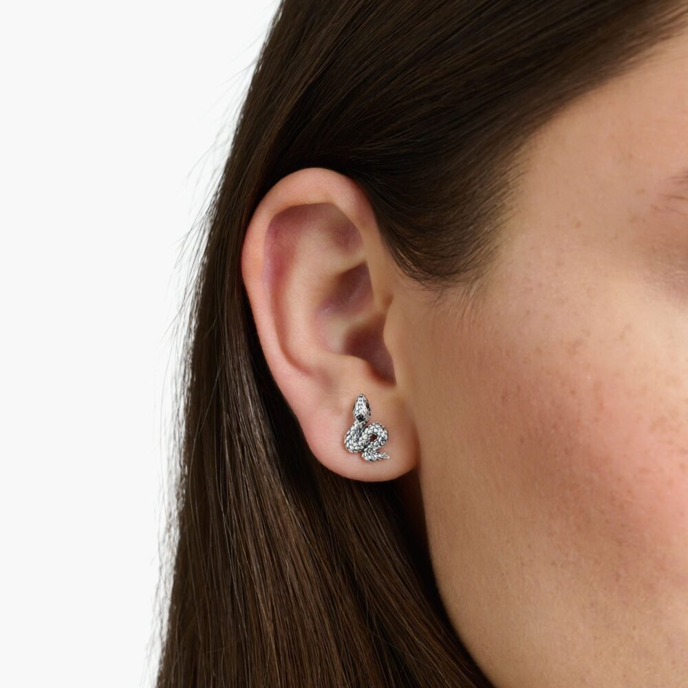 THOMAS SABO Ear studs blackened snake - Image 2