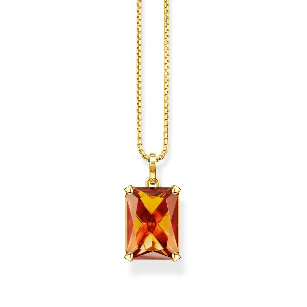 Thomas Sabo Necklace Orange Stone