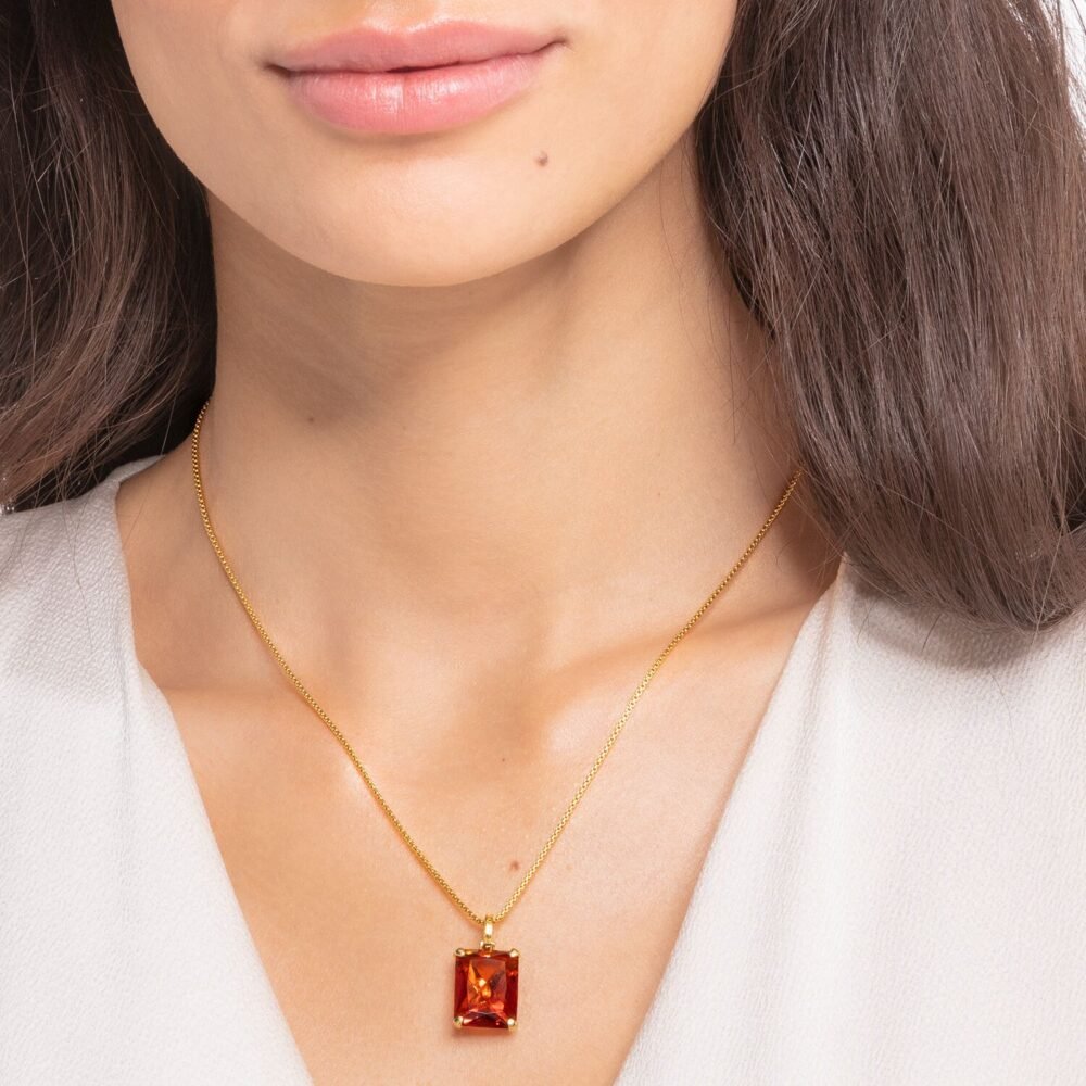 Thomas Sabo Necklace Orange Stone - Image 2