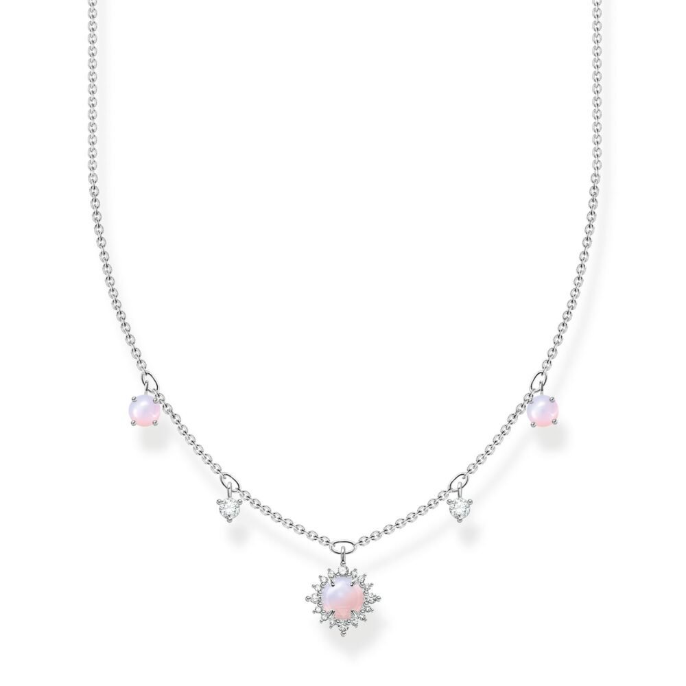 Thomas Sabo Necklace Pink Stone Silver