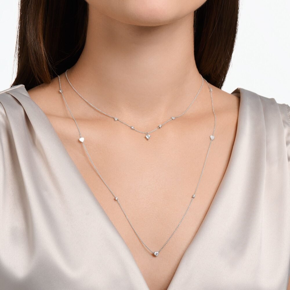 Thomas Sabo Necklace with hearts and white stones silver - Image 2