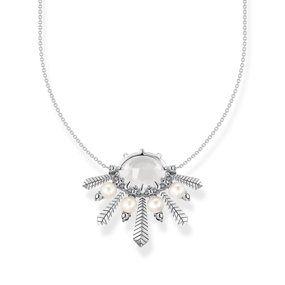 THOMAS SABO Necklace milky quartz with winter sun rays silver - Image 2