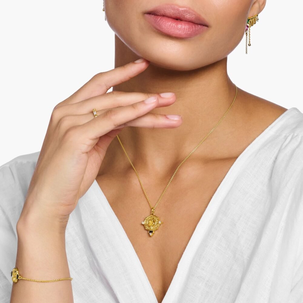 THOMAS SABO Coin Gold Necklace - Image 4