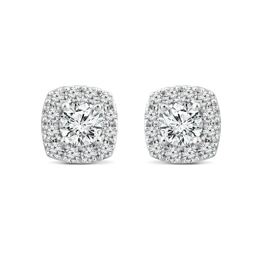 1.87ct Lab Grown Diamond Stud Earrings in 18K White Gold - Image 4