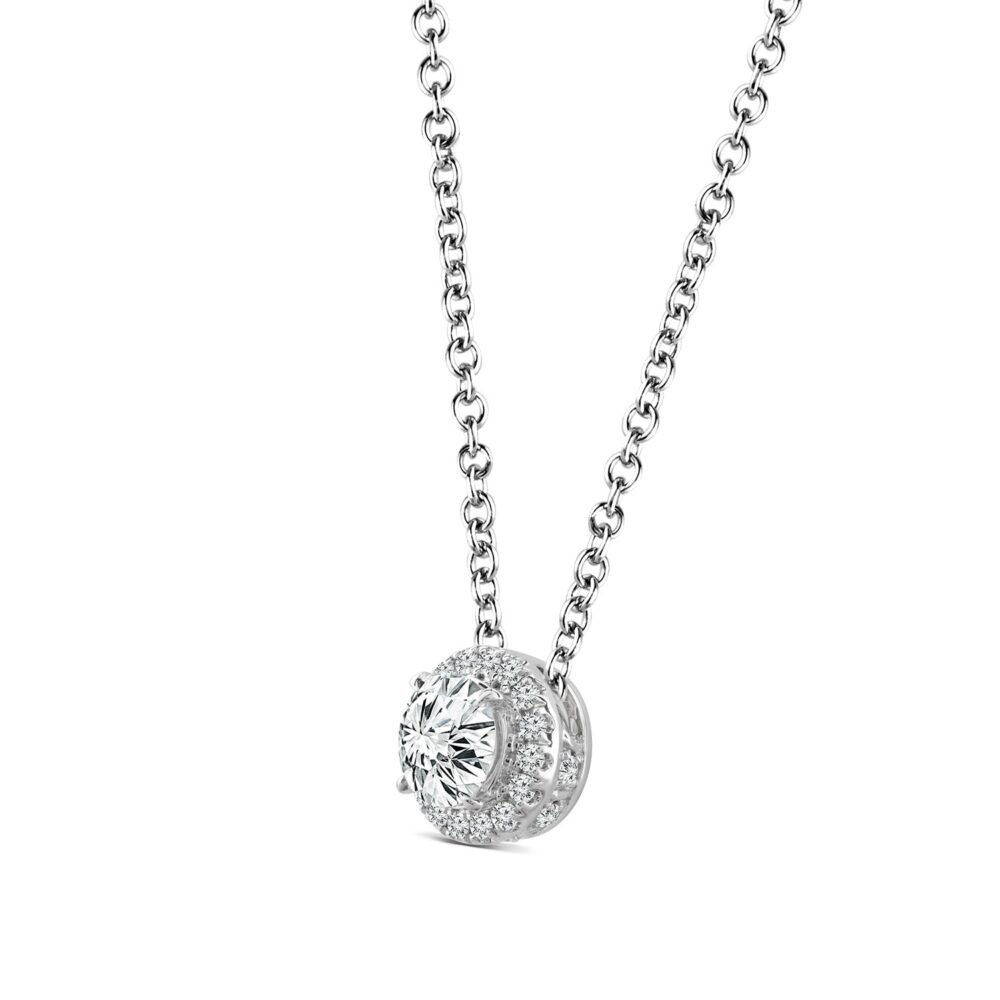 1.25ct Lab Grown Diamond Necklace in 18K White Gold - Image 3