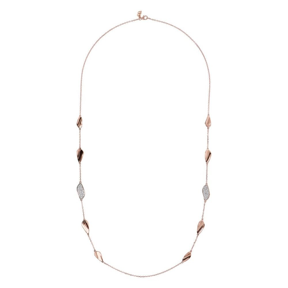 Bronzallure Leaf Necklace Cubic Zirconia - Image 3