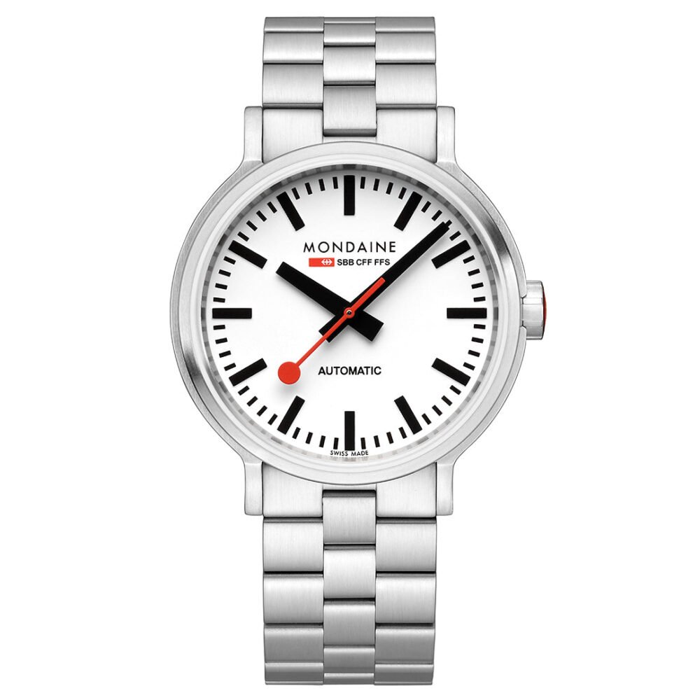 Mondaine Official Swiss Railways Stainless Steel 41mm Original Automatic Watch - Image 7