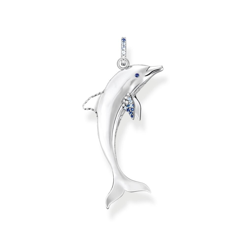 THOMAS SABO Pendant Dolphin with Blue Stones - Image 2