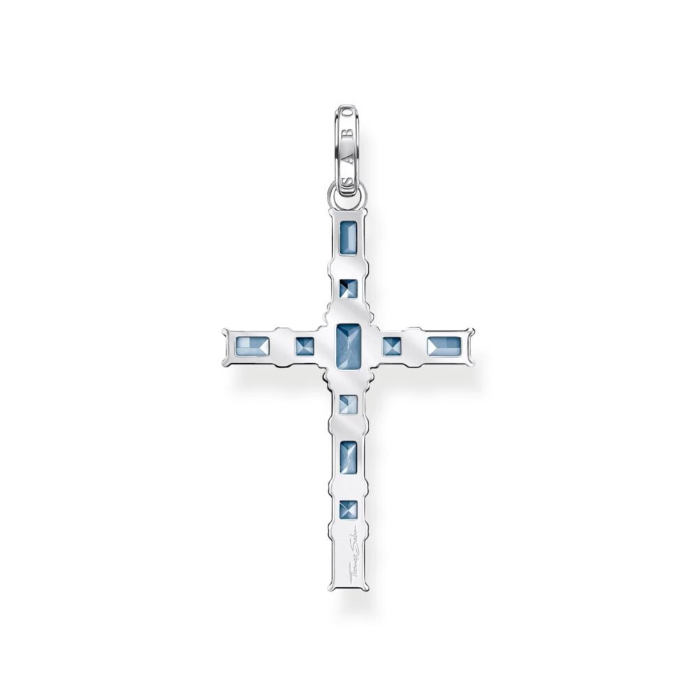 THOMAS SABO Heritage Aqua Cross Pendant - Image 3