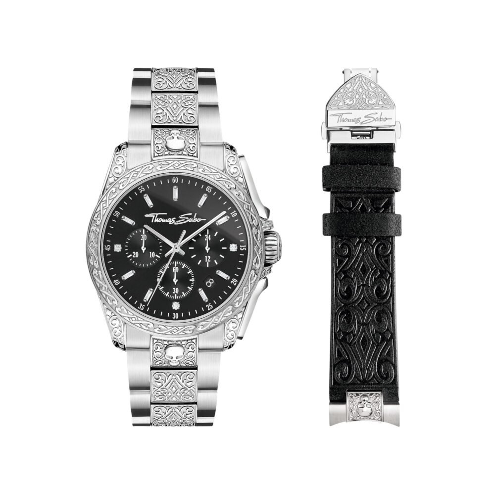 THOMAS SABO Men's watch Rebel at heart Chronograph silver