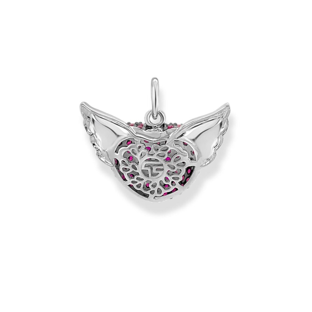 Thomas Sabo Charm Pendant Winged Heart Red Small - Image 3