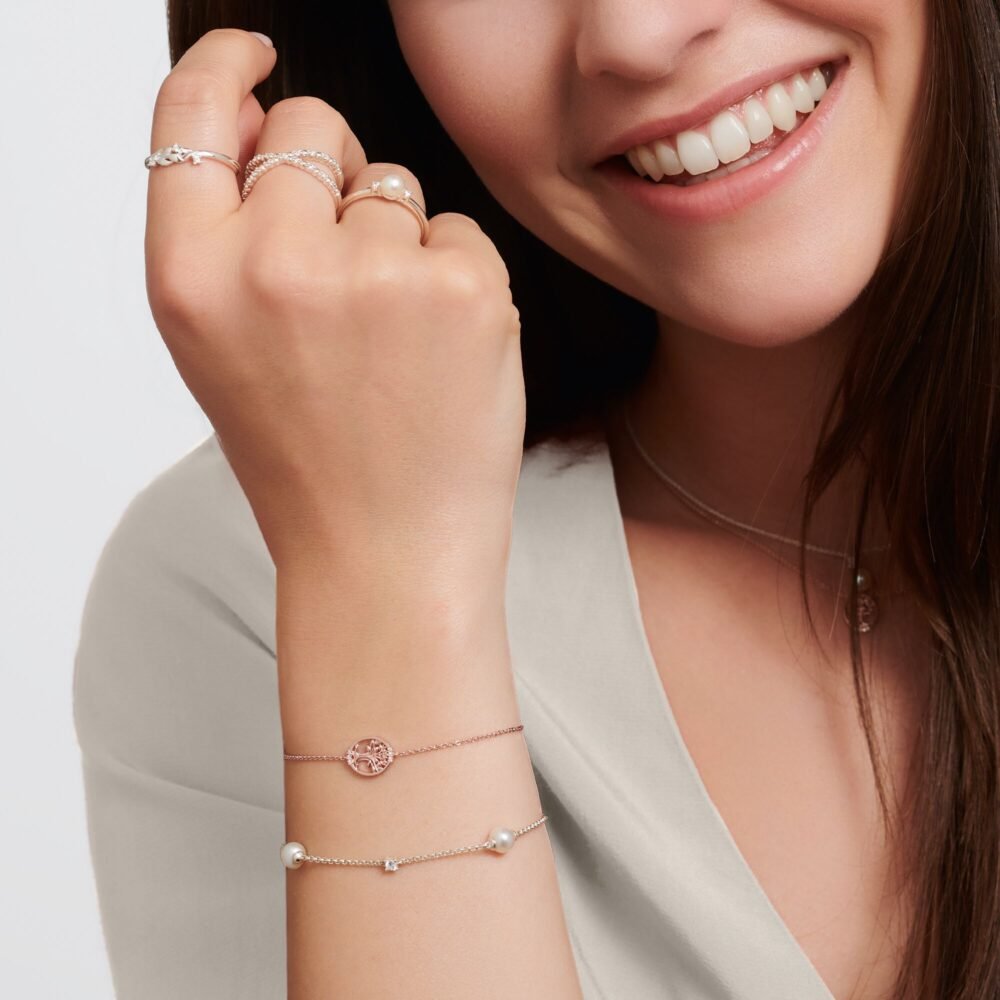 Thomas Sabo Ring leaves white stones silver - Image 3