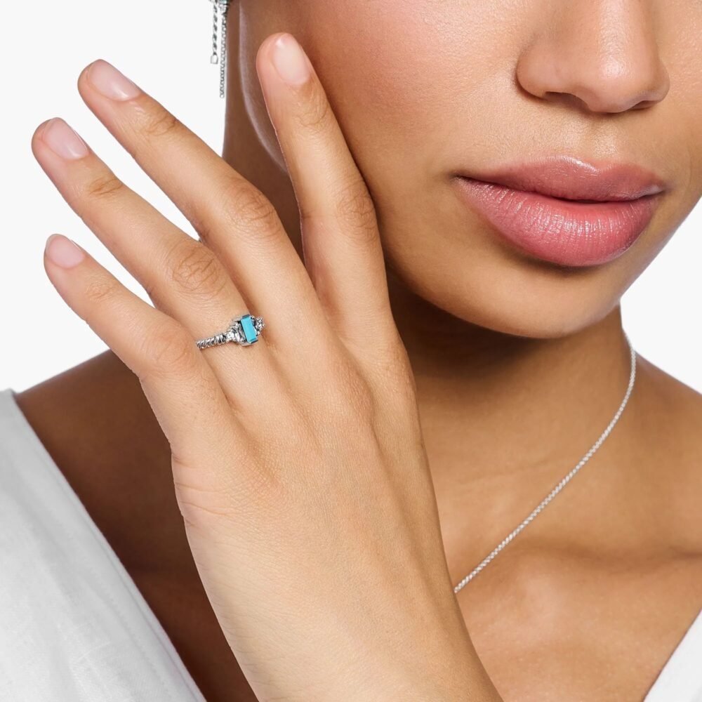 THOMAS SABO Mystic Turquoise Cocktail Ring - Image 2