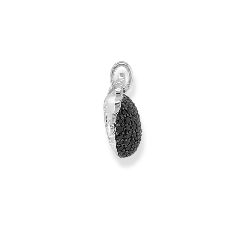 Thomas Sabo Charm Pendant Winged Heart Black Small - Image 2
