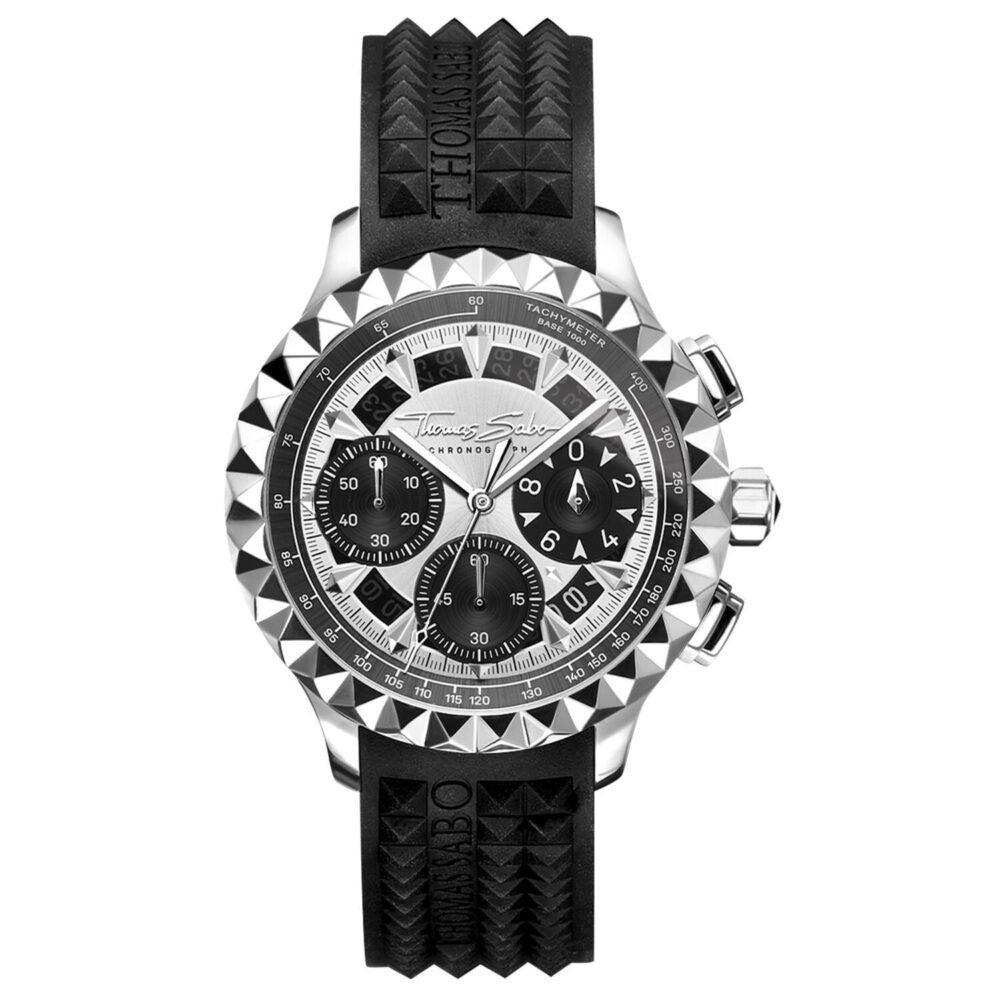 Thomas Sabo Men's Watch Rebel At Heart Chronograph Silver Black